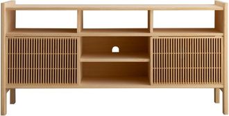 Naan Furniture Aparador de pino macizo para vinilos 151,2 cm barnizado
