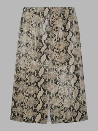 Alysi Python-Print Leather Skirt - Multicolor