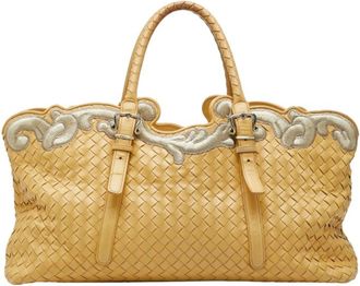 Bottega Veneta Yellow Leather Handbag Tote Bag (Pre-Owned)