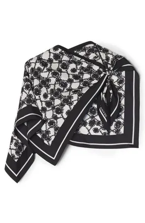 Lanvin Marguerite Motif Top With Jewelry Fastener in Ecru/black at Nordstrom