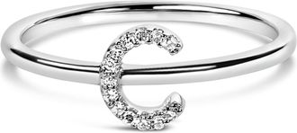 House of Brilliance 10K Gold Diamond Accent Initial A-Z Ring