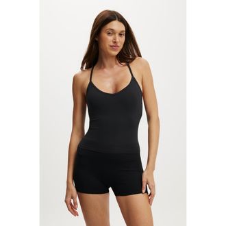 Cotton On Womens Active Ultra Soft Scoop Racer Back Tank in Black at Nordstrom, Size Medium