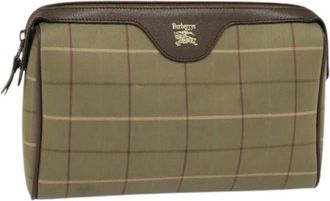 Burberry Pre-owned Clutches, female, Beige, Size: ONE SIZE Pre-owned Canvas Clutch