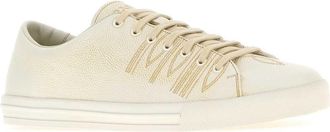 Prada Mens Ivory Leather Sneakers Talco Calfleather