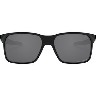 Oakley Portal 59mm Polarized Square Sunglasses in Polished Black/Prizm Black at Nordstrom