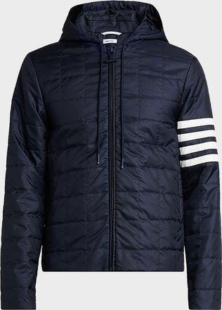 Thom Browne Men & apos;s Lightweight Quilted Ripstop Hooded Liner Jacket