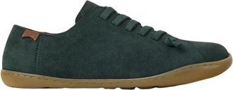 Camper Schoenen, Dames, Groen, 36 EU, Leer, Beetle Laceup Sneaker