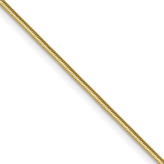 Diamond2Deal Stainless Steel Polished Yellow IP-plated 1.5mm Snake Chain Necklace