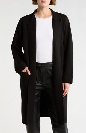 Max Studio Patch Pocket Long Cardigan in Black at Nordstrom Rack, Size X-Small