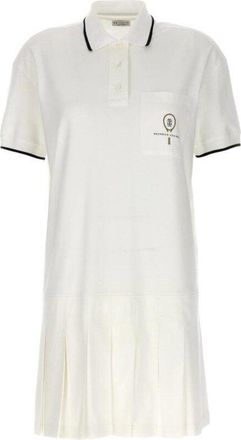 Brunello Cucinelli White Cotton Polo Dress, Size X-Small