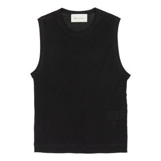 Ami (WMNS) AMI Sleeveless Shirt Black FTP818-JE0211-001