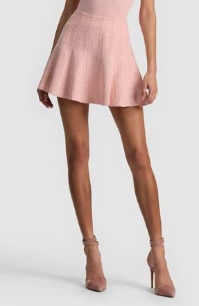 Alice & Olivia Zona High Waist Godet Miniskirt in English Rose at Nordstrom Rack, Size 14