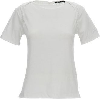 Jacquemus Short-Sleeved Cotton T-Shirt with Passementerie Trim and Embroidered Logo