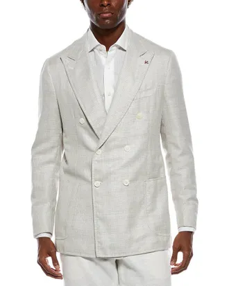 Isaia Domenico Wool, Silk, & Linen-Blend Blazer