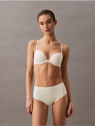 Calvin Klein Womens Bonded Flex Seamless High Rise Brief - White - XS