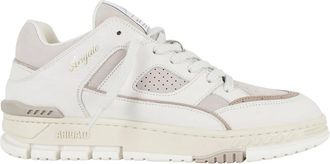 Axel Arigato Taupe and Off White Leather Trainers