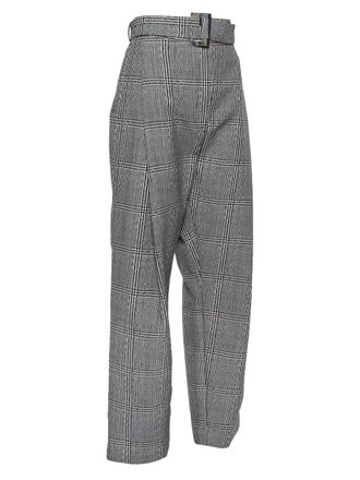 Ellery Pantaloni a quadri con cintura - Grigio