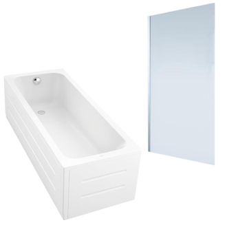 Duravit Ba&ntilde;era Derecha Duravit D-code 1600x700mm + Mampara De Ba&ntilde;era Izquierda Aurys Mist 1 Cromo
