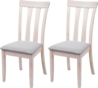 Hhg Nunca Usado] Juego De 2 Sillas De Comedor Hhg 525, Silla De Cocina Silla, Tela/textil Madera Maciza, Estructura Ligera, Gris