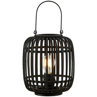 Lindby Lindby L&aacute;mpara De Mesa canyana En Negro Madera