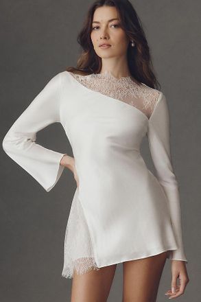 Shona Joy Allegra Lace Panel Mini Dress