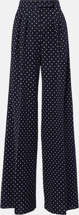 Max Mara Polka-dot jersey wide-leg pants