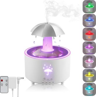 OEM Humidificador Tipo Paraguas, 7 Colores, Difusor De Aromaterapia, 300 Ml, Gran Capacidad, Humidificador Con Control Remoto (blanco)