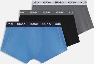HUGO BOSS Mens HUGO 3-Pack Boxer Trunks, Multi Colour - Blue - Size: 37/36/32