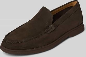 HUGO BOSS Loafer aus Veloursleder in Dunkelbraun, Gr&ouml;&szlig;e 43