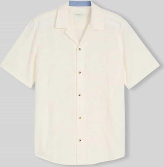Tom Tailor Regular Fit Freizeithemd mit Stitching in Offwhite Melange, Gr&ouml;&szlig;e XXXL