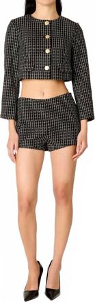 Nia Seren Cropped Jacket In Black