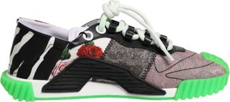 Dolce & Gabbana Multkleur DG Logo Luipaard Kersen Sneakerschoenen