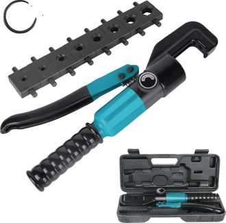 OEM Herramienta De Crimpado Hidr&aacute;ulica, Presi&oacute;n De 8 Toneladas, Compatibilidad Con Cables Vers&aacute;tiles, Azul/negro