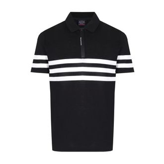 Paul & Shark Paul & Shark, Polo Shirts, male, Black, Size: 2XL Cotton Polo