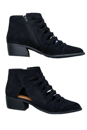 Qupid Womens Sadie Ankle Boots In Black