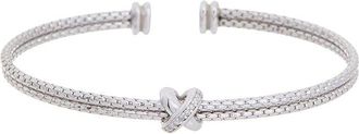 Meshmerise 18K Plated 0.05 Ct. Tw. Diamond Mesh Bangle