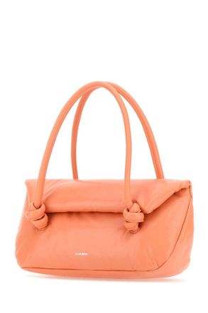 Jil Sander Womens Peach Leather Small Knot Handle Handbag 639 Borse A Mano