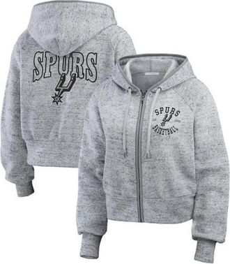 WEAR by Erin Andrews Womens WEAR by Erin Andrews Heather Gray San Antonio Spurs Speckled Radiator Full-Zip Hoodie at Nordstrom, Size X-Large