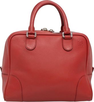 Loewe Amazona Bag Leather Red Leather Bag (Pre-Owned)