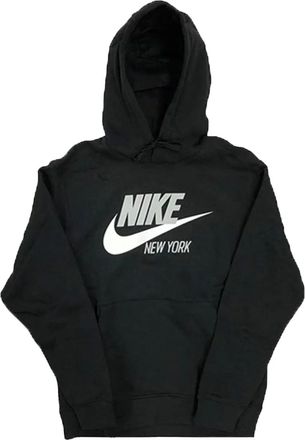 Nike Felpa Sportswear Black in pile con cappuccio - Nero