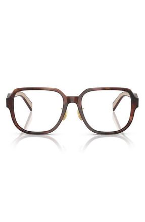 Prada 56mm Pillow Optical Glasses in Caramel at Nordstrom