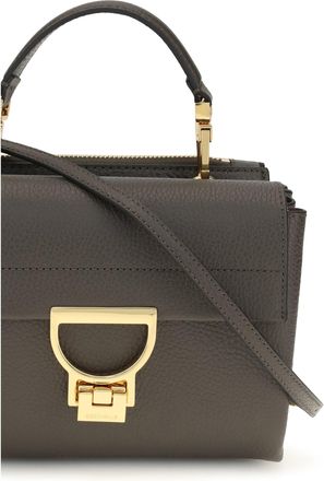 Coccinelle Womens Handbag Arlettis Taupe Calfskin Calf Leather Handbags Hand Bags