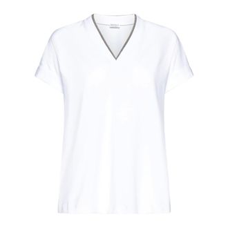 Brunello Cucinelli Donna, Top, Bianco, XL, new