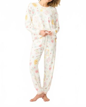 PJ Salvage Lucky Me Long Sleeve Top In Multi