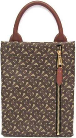 Burberry Pre-owned TB Monogram Clutch Bag - Heren - Vintage Mini Tas - Bruin - ONE Size - Vintage