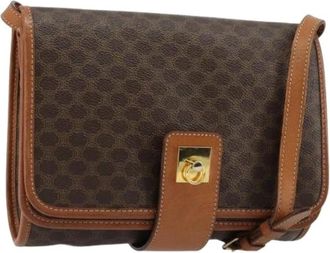 Celine Pre-owned Vintage Plastic Shoulder Bag - Dames - Vintage Schoudertas - Bruin - ONE Size - Leer - Vintage