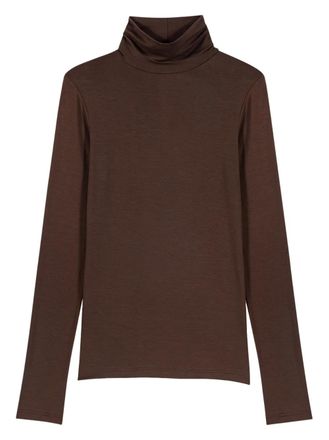 Maje roll-neck top - Marrone
