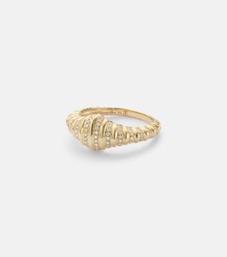 Yvonne L&eacute;on Yvonne L&eacute;on Anello Chevali&egrave;re Nano in oro 9kt con diamanti
