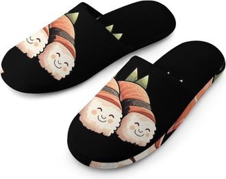 Generic Nori Sushi with Salmon Fish Mens House Slippers Slip Indoor Slipper On Shoes Warm Outdoor