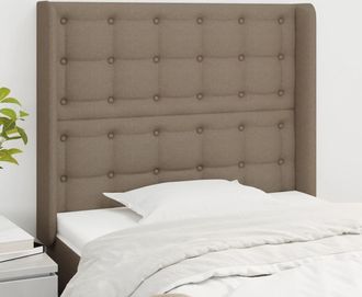 vidaXL Cabecero Con Orejas De Tela Gris Taupe 83x16x118/128 Cm Vidaxl